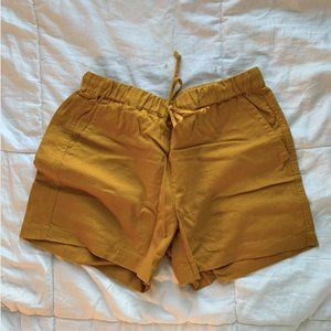 NWT J.Crew Yellow Linen Shorts